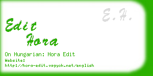 edit hora business card